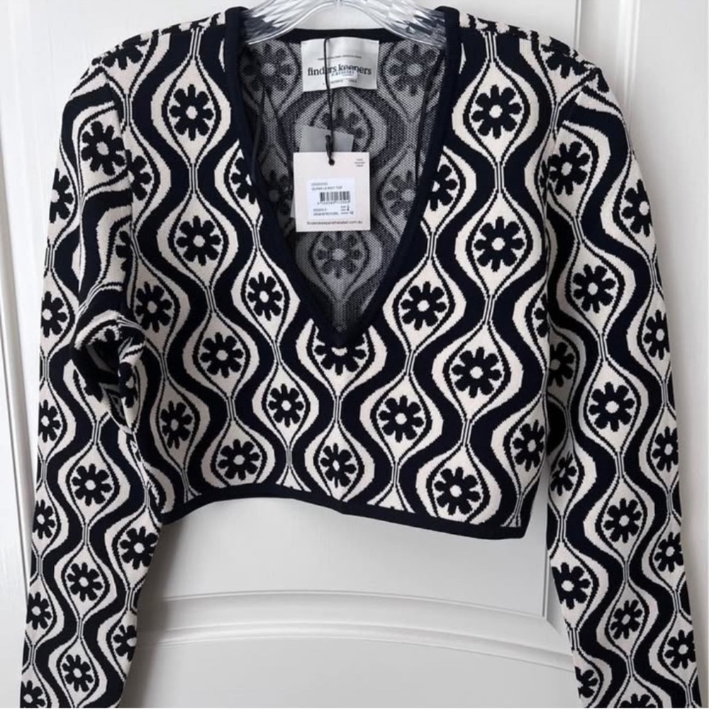 REVOLVE x Finders Keepers Retro Floral Knit Top